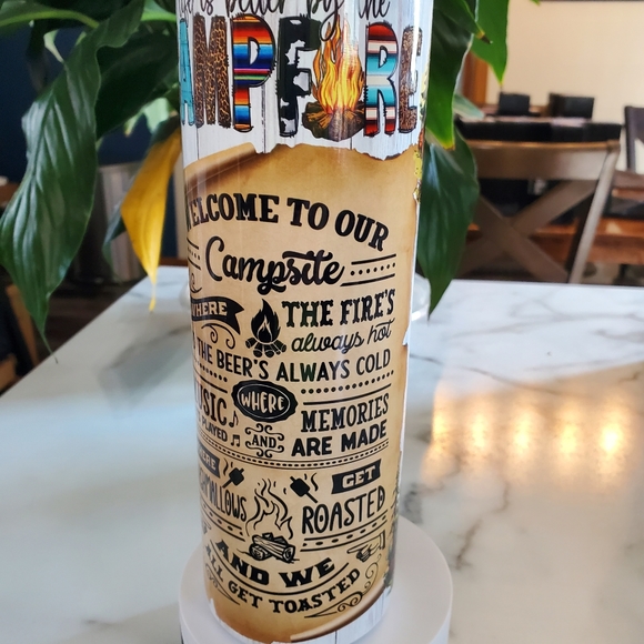 Camping is My Happy Place  Camping Quotes 30oz Tumbler with duo lids 🎉sale - Picture 4 of 9